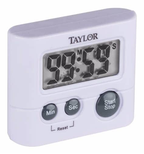 Temporizador de cocina digital plástico blanco con display digital funciones de tanto contar y contar. Timer Temporizador Cronometro Digital Cocina Taylor ...