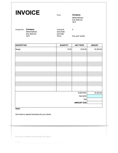 Google Docs Invoice Template: Free Invoice Template for ...