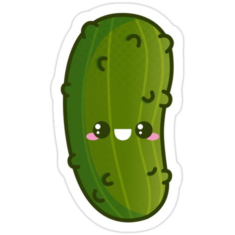 Kawaii Pickle Stickers By Pai Thagoras Redbubble