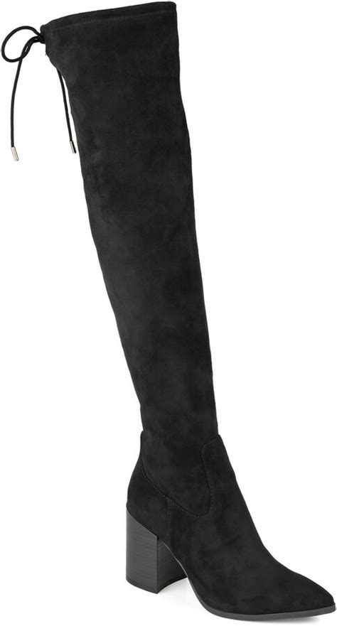 Journee Collection Paras Faux Suede Wide Calf Foam Over The Knee Boot Shopstyle