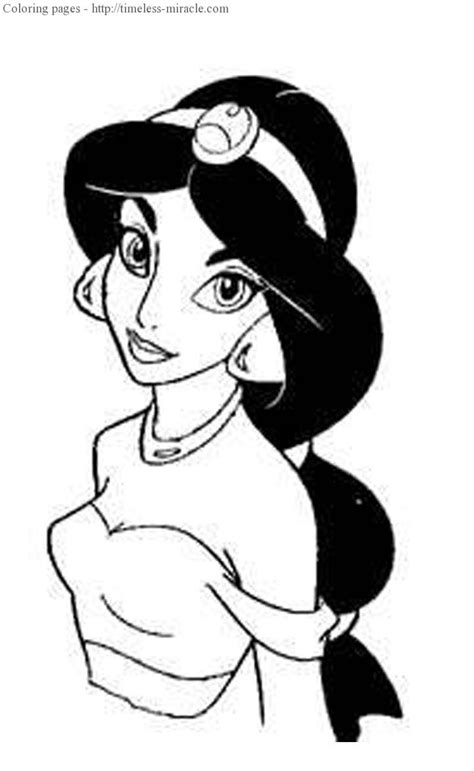 Princess Jasmine Coloring Page Timeless