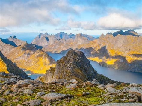 Lofoten Alps Norway Landscape Nature Rocky Mountains