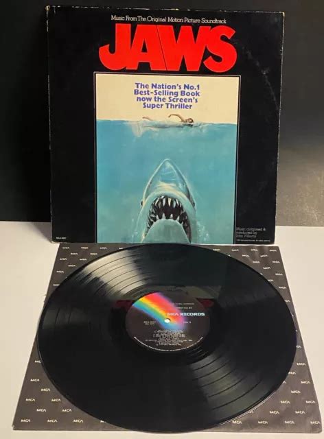 Jaws Original Movie Soundtrack John Williams 1975 Mca 2087 Vg 2995