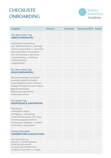 Checkliste neue Mitarbeiter Vorlage fürs Onboarding