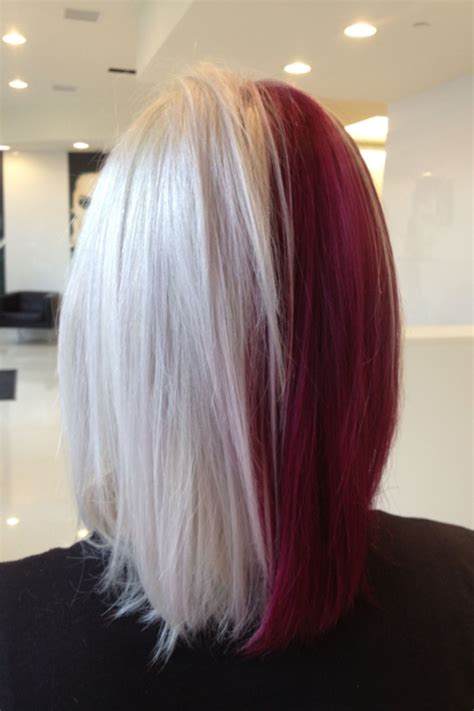 Pigtails, half ponies, and waterfall braids are all great examples of styles that work well for all hair lengths. 35+ Unique Half And Half Hair Color Ideas For Cute Women ...