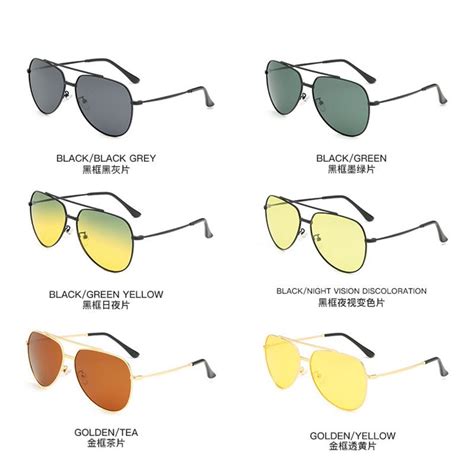mens polarized driving sunglasses vintage pilot eyewear retro shades metal glasses sun glasses