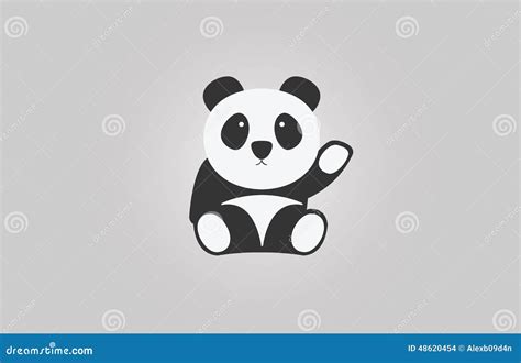 Cute Baby Panda Of Vector