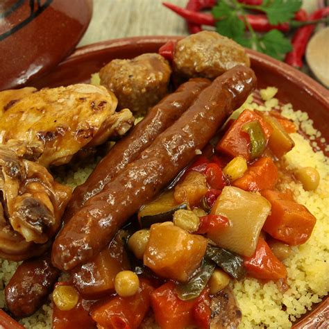 Recette Couscous poulet merguez tomate