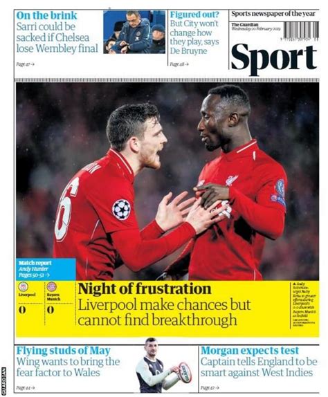 Wednesday S Papers Bbc Sport