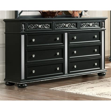 Incredible 9 Drawer Dresser Black And White References One Skill