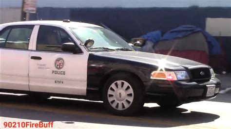 Lapd Central Units Responding Code 3 In Skid Row Youtube