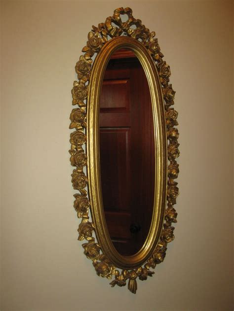 Ornate Dart Wall Mirror Syroco Mirror Oval Plastic Framed Etsy