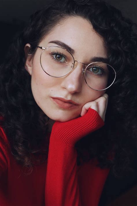 Round Glasses Curly Hair Women Curly Hair Styles Glasses
