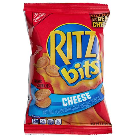 Nabisco Ritz Bits Cheese Sandwich Cracker Snack Packs 60case