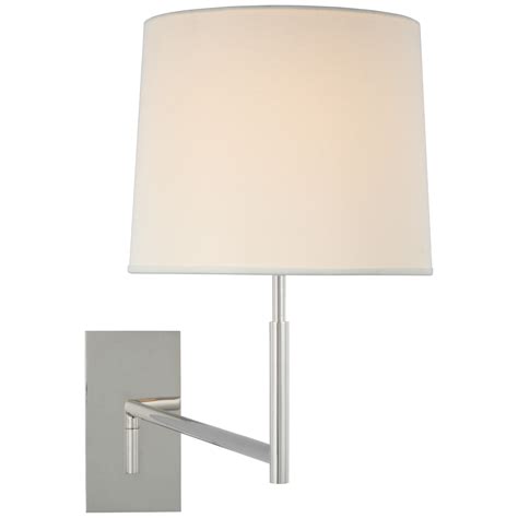 Clarion Articulating Sconce Polished Nickel Sconces Led Wall