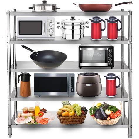 Kitchen shelves are exactly what you need to create a space to store your food prep gadgets and other kitchen tools. Kitchen Shelves Shelf Rack Stainless Steel Shelving ...