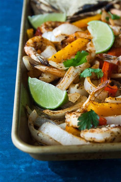 Fajitas are always a hit at our house but the chicken & steak fajitas definitely take a bit longer to make since the meat if you leave off the butter, these sheet pan shrimp fajitas can be whole30 compliant as well! Sheet Pan Shrimp Fajitas - Paleo and Whole30 - Hungry by ...