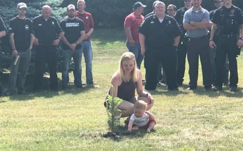 Widow Plants Tree In Memory Of Grand Forks Officer Cody Holte Kvrr