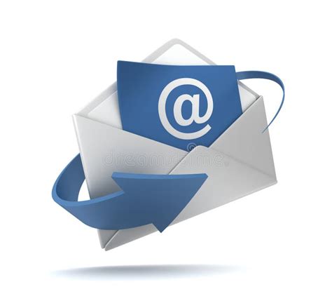 E Mail And Envelope Concept 3d Illustration Stock Illustration