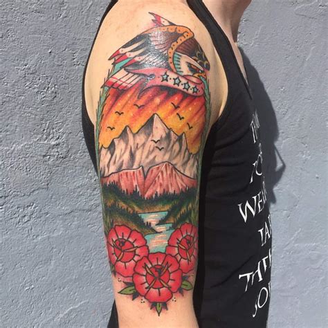 Mountainscape By Nick Bryant At Magnetic Tattoo Fort Collins Co R