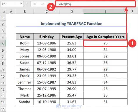 How To Calculate Age From Birthday In Excel Easy Methods