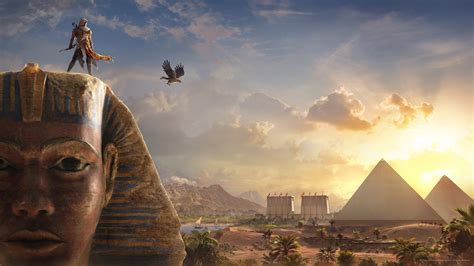 Bayek Sphinx Assassins Creed Origins Wallpapers Hd Wallpapers