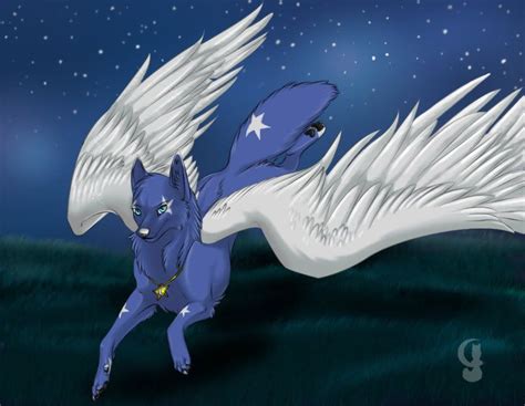 Anime Winged Wolf Shadow Wolf Anime Wolf Mythical Creatures