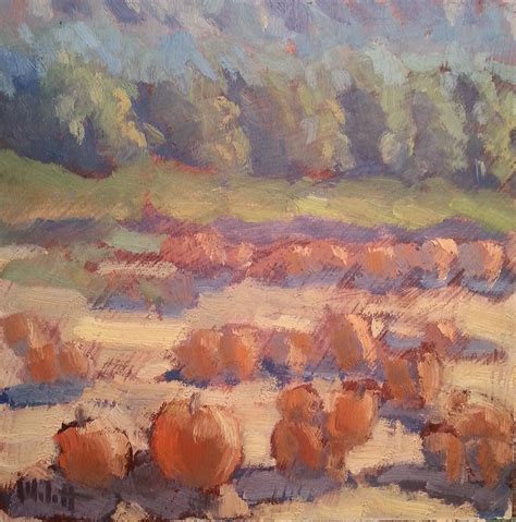 Heidi Malott Original Paintings Pumpkin Patch Autumn Landscape