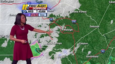 snowfall hits triangle areas slick roads possible youtube