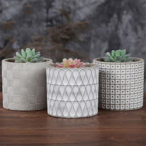 Cylinder concrete planter silicone mold home decoration craft potting