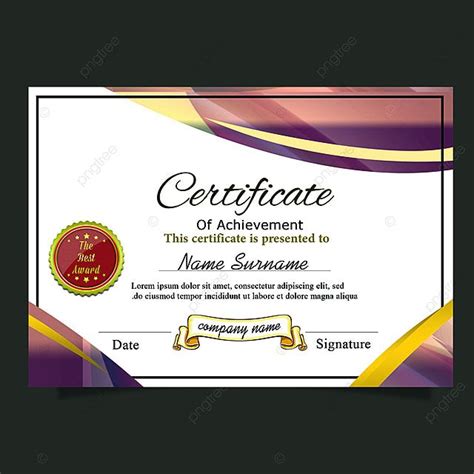 Resumen La Plantilla De Certificado O Diploma De Premio Multiusos