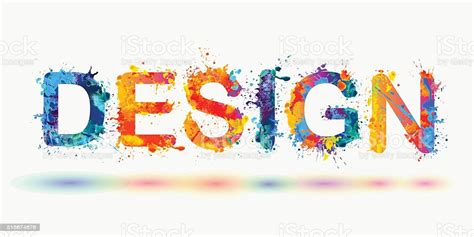 Word Design Rainbow Splash Paint Stock Illustration Download Image