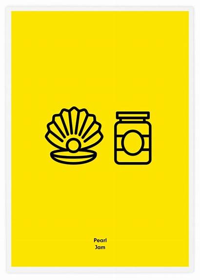 Rock Bands Posters Minimalist Icon Famous Designtaxi