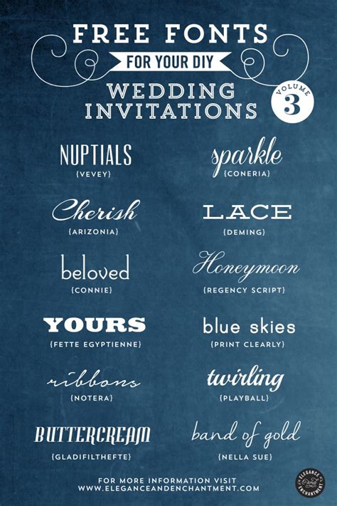 In reality, what's produced is a mildly unique spin on wedding cake and. Free Fonts for DIY Wedding Invitations - Volume 3