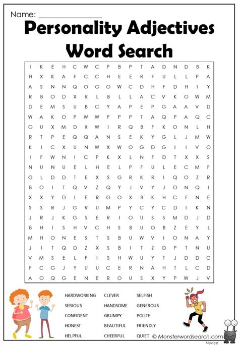 Personality Adjectives Word Search In 2023 Personality Adjectives