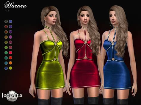 Sims 4 — Harnea Dress By Jomsims — Harnea Dress Dress Sims 4 For Her In