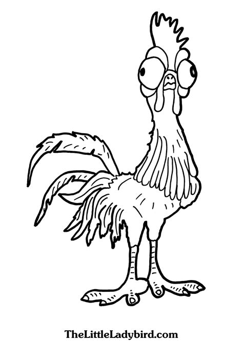Moana Coloring Pages Hei Hei | Coloring Page Blog