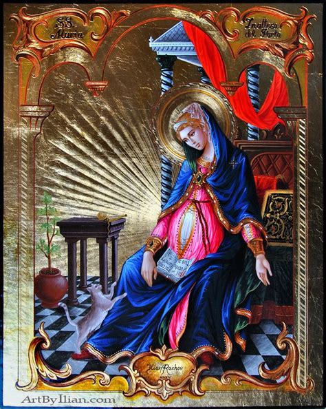 The Pregnant Virgin Mary Tempera On Wood 50x40cm Art Of Ilian