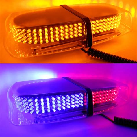 1 Pcs Led Strobe Warning Lights 12 Flashing Modes 12 Volt Police