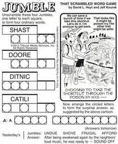 All of our puzzles are randomly generated, so you should have a new challenge each time you play, and every puzzle can be printed as a worksheet for you to share. jumble word puzzle | Jumble Puzzles to Print | puzzles | Pinterest | Jumble puzzle, Jumble word ...