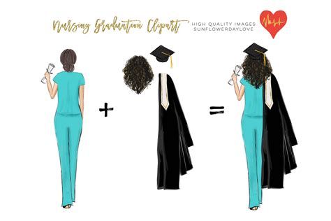 Personalized Graduation Portrait Clipart Medical Rn Nursing Etsy