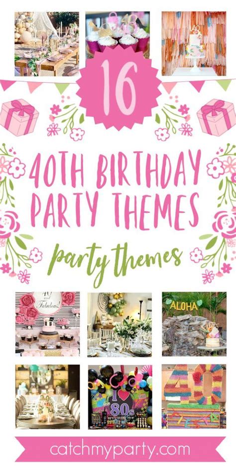 Here Are Nine Ideas For 40th Birthday Party Themes For Women Including