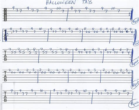 This Is Halloween Guitar Tabs Nightmare Before Christmas - Halloween Theme Guitar Tab - HALUCROT