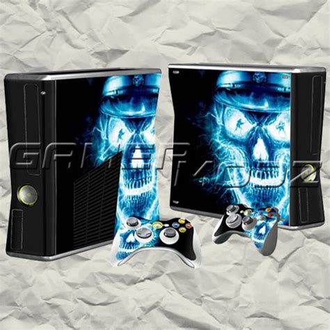 Skull Face Xbox 360 Skin Set Console With 2 Controllers Xbox 360