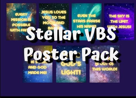 Stellar Vbs Poster Pack Etsy