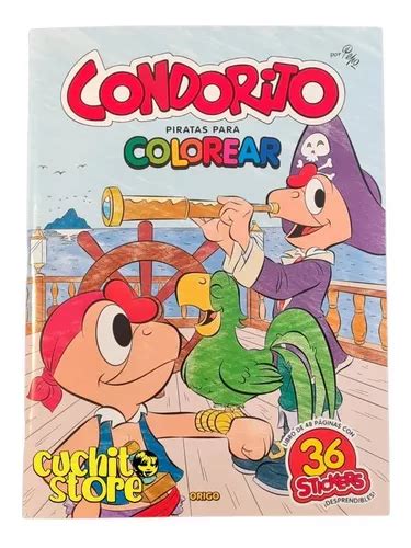 Libro Para Pintar Condorito Piratas Para Colorear Stickers