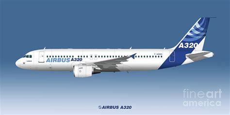 Airbus A320 With Winglets Blue Version Digital Art By Steve H Clark