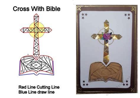 Cross With Bible Iris Folding Cup876087262 Craftsuprint