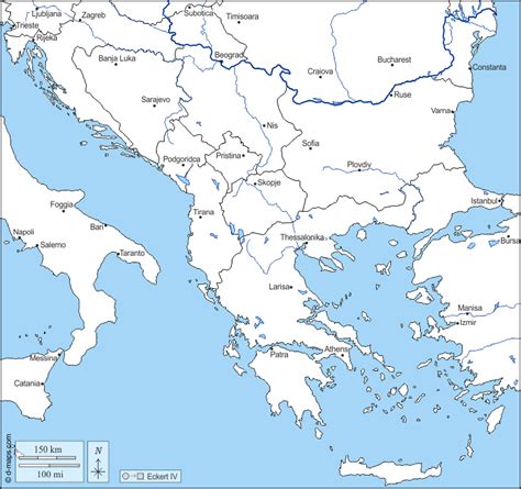 Balkans Free Map Free Blank Map Free Outline Map Free Base Map