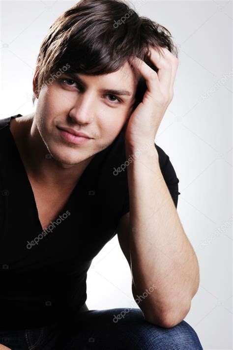 Beauty Adult Man Posing — Stock Photo © Valuavitaly 1485942
